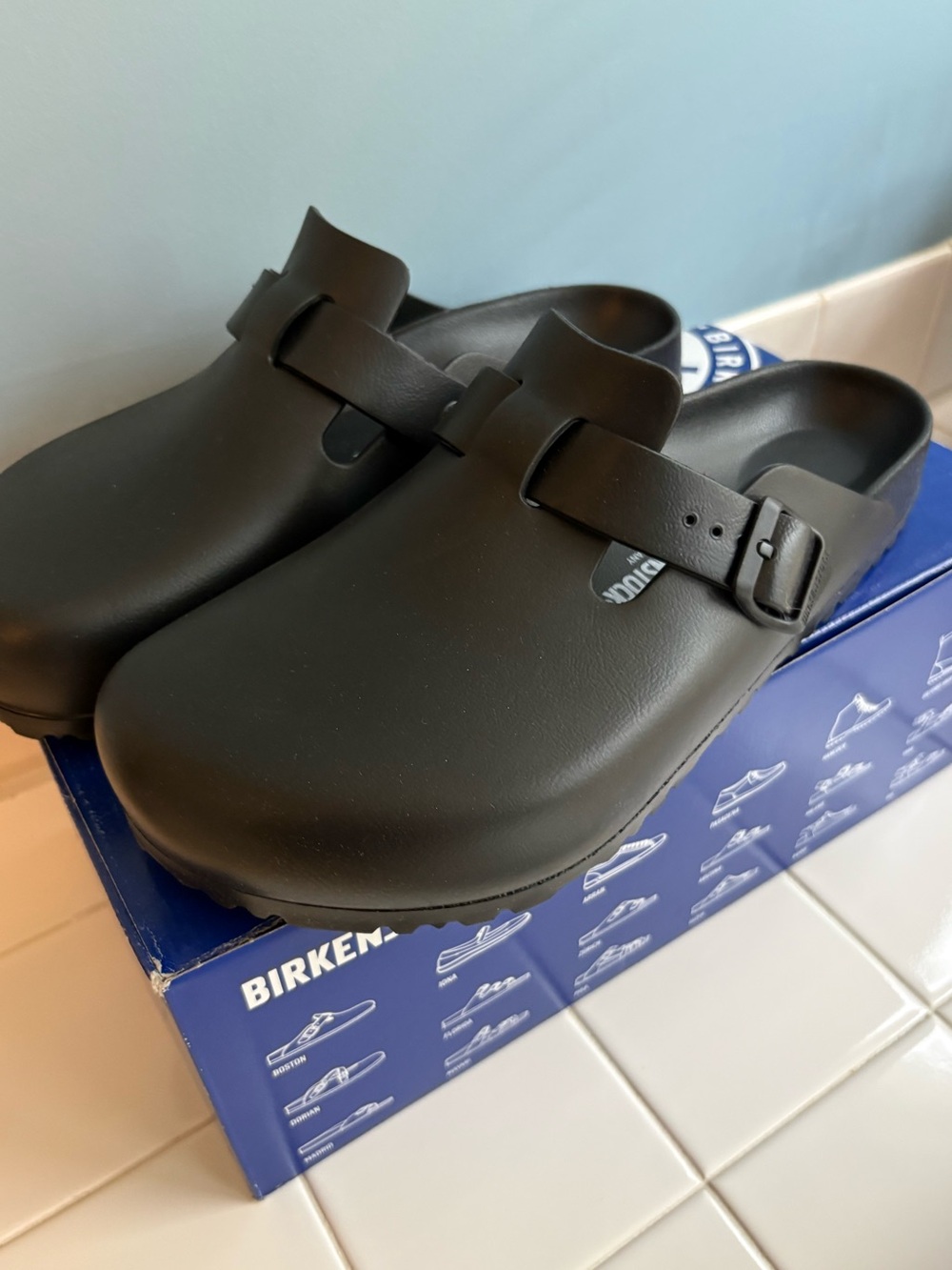 NIB Birkenstock Boston Eva Black Slip On Mule Clogs Size 46 US M13 UK11.5 MM 300
